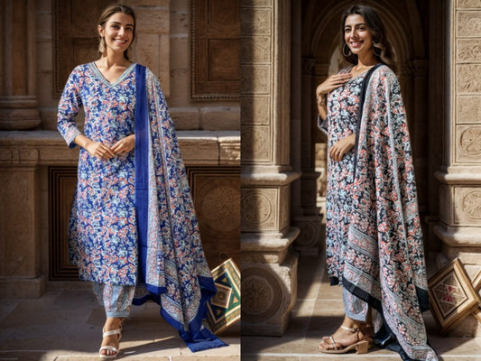 Kurti For summer Cotton Suit Indian Suit Women Indian Wedding Dress Readymade Salwar Kameez  Cotton Top Tunic 3pc Suit