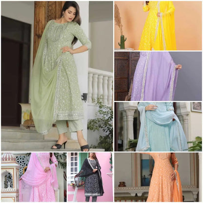 Indian Women Suit Kurti Palazzo Suit Indian Wedding Dress Readymade Salwar Kameez  Top tunic Dress Embordered Kurta Set
