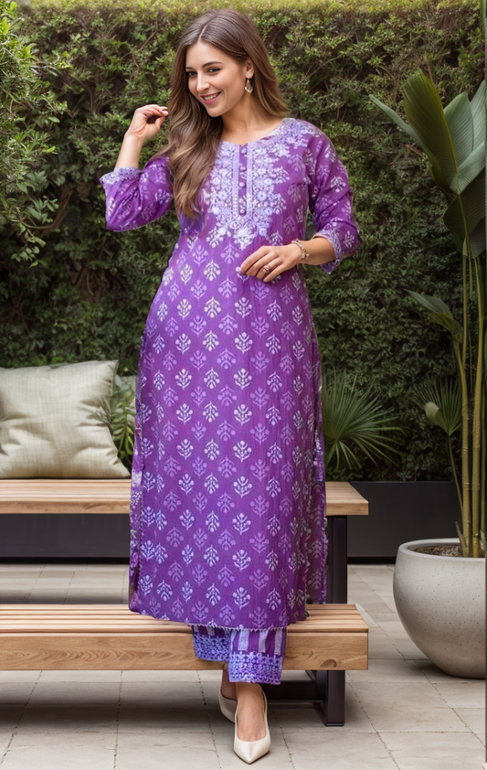 Plus Size Indian Dress Kurta Indian Women Dress Shirt Kurti Ethnic Top Tunic Plus size dress Rayon kurti Pant and Block Printed Office and daily Wear