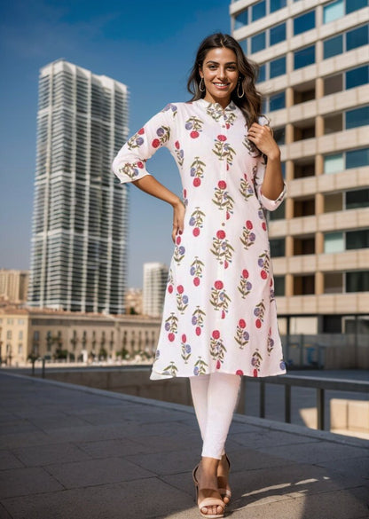 Plus Size Kurta Indian Long Shirt Kurti Ethnic Top Tunic Plus size dress Cotton kurti Kand Block Printed Office and daily Wear