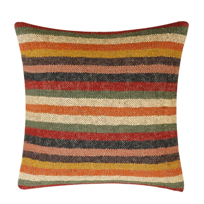 Heavy Handmade 18x18" Jute Kilim Cushion Cover Indian Vintage Pillow 18x18