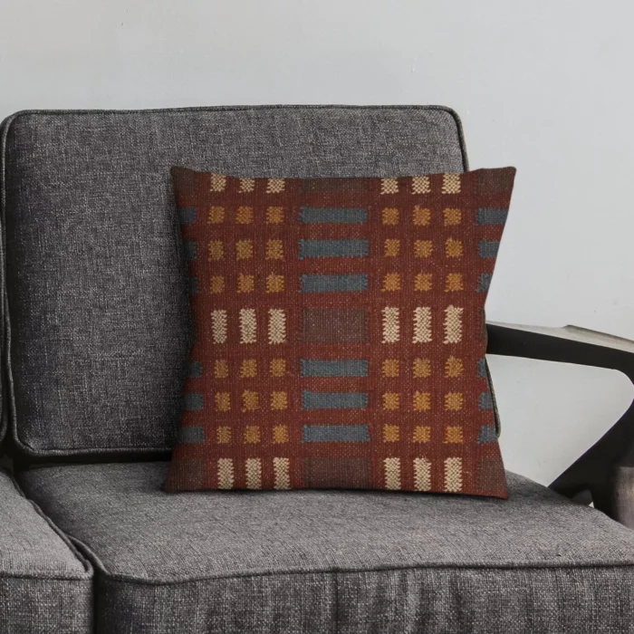 Heavy Handmade 18x18" Jute Kilim Cushion Cover Indian Vintage Pillow 18x18