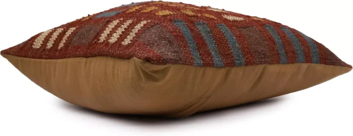 Heavy Handmade 18x18" Jute Kilim Cushion Cover Indian Vintage Pillow 18x18 - Image 4