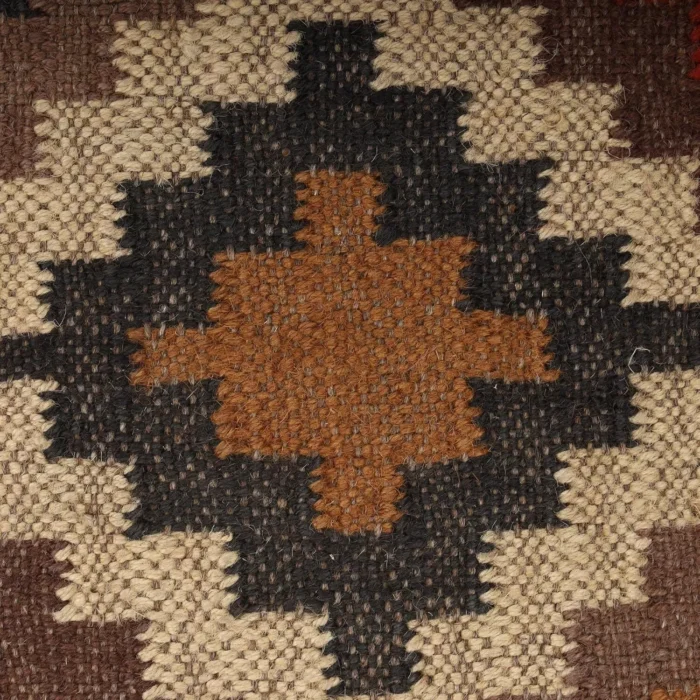 Heavy Handmade 18x18" Jute Kilim Cushion Cover Indian Vintage Pillow 18x18 - Image 5